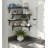 Wall-Mounted Brown Rustic Wood Corner Hanging Shelf Set (4 Pieces), Multi-Functional Storage And Display Shelf, Suitable For Home Décor, Kitchen, Bathroom, And Office Spaces.-1595565469