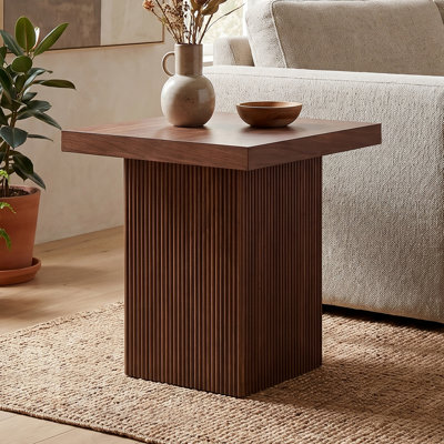 Pedestal Square Side Table