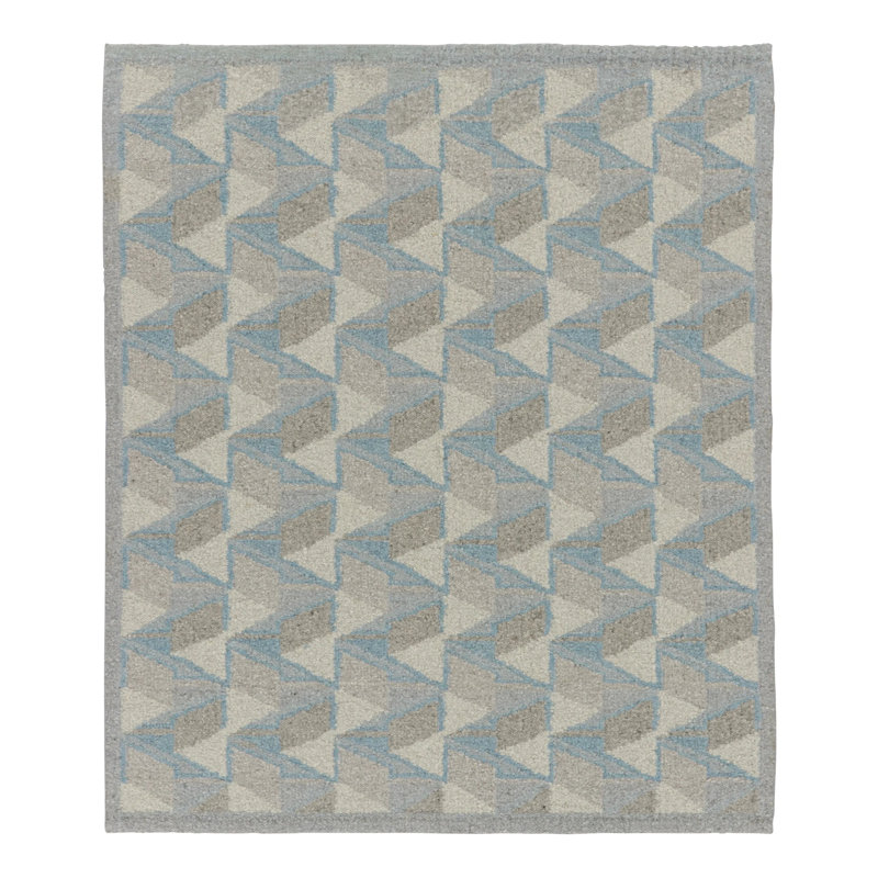 Flatweave Wool Geometric Area Rug