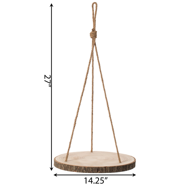 Sewanee Circle Paulownia Floating Shelf, 27"H  x 14.25" W x 14.25" D
