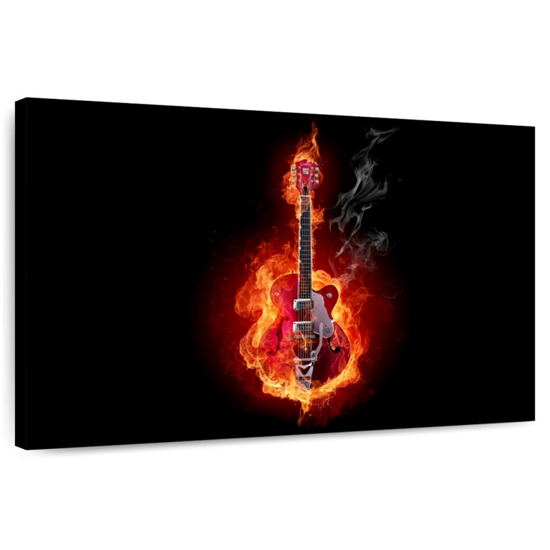 Guitare brûlante Abarca, H 20 po x l 30 po