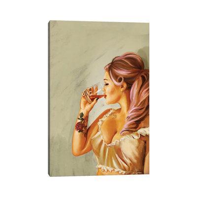 Pin Up Rose Tattoo 1 Piece Wrapped Canvas Wall Art