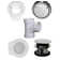 Patented Deep Soak Tip-Toe Bathtub Drain Trim with 2-Hole Overflow and Sch. 40 PVC Elbows and Tee