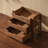 Black Walnut Wooden Sliding Desk Organizer, 3-Tier Pull Out Desktop Storage for Pantry Bathroom Kitchen.