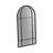Metal 24X43 Arch Windowpane Mirror, Black