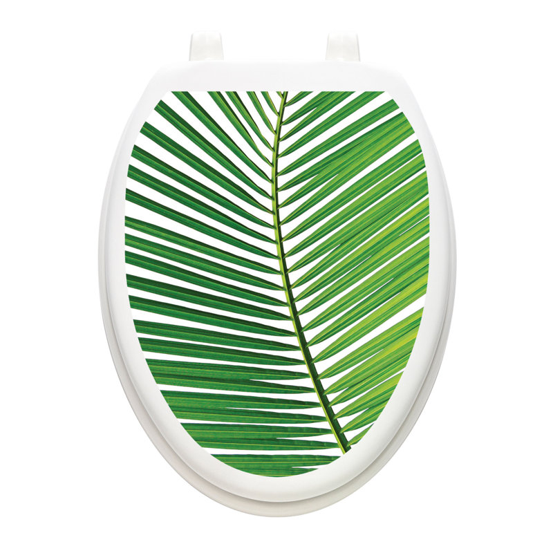 Adhésif décoratif pour siège de toilette Coastal Palm Frond , Allongé
