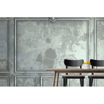 Distressed Sage Plaster Wall Panel Mural