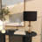 Gold Crystal Room Table Lamp with Black Lampshade