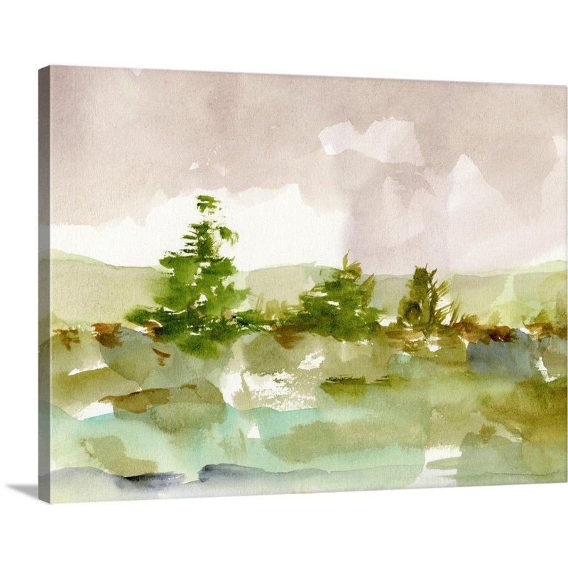 «Morning Retreat I» par Ethan Harper - reproduction d'art, H 12 po x l 16 po x P 1,25 po, Toile tendue