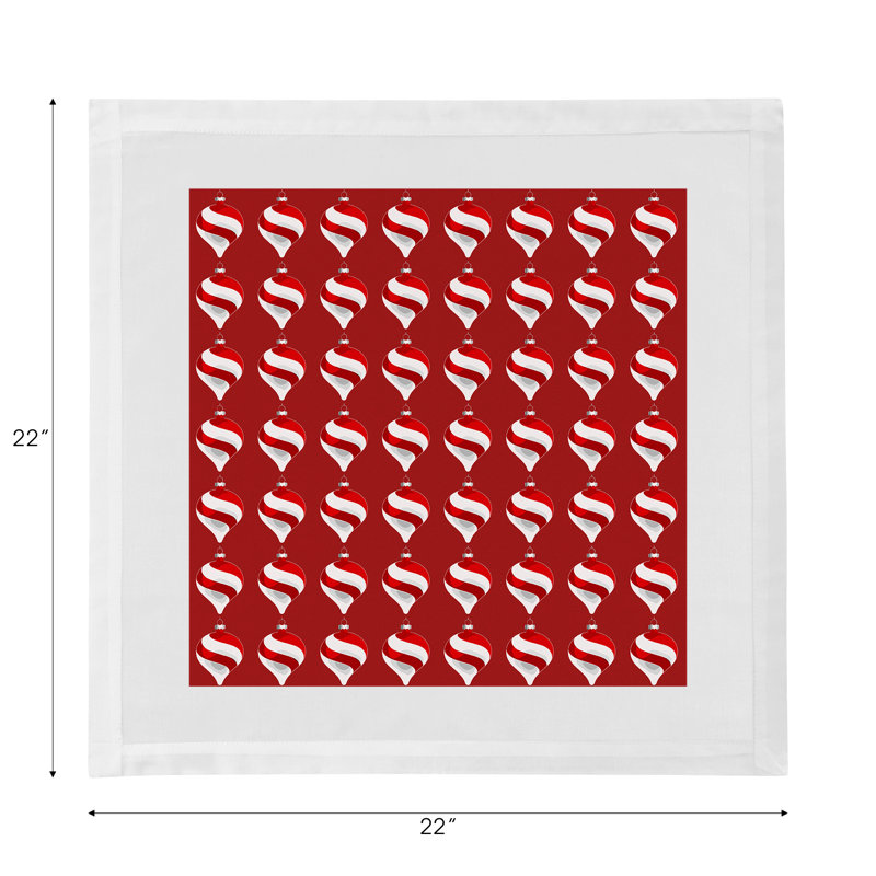 Cotton Blend Square Napkins, Red