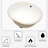 19"X16" White Ceramic Oval Undermount Bathroom Sink With Overflow