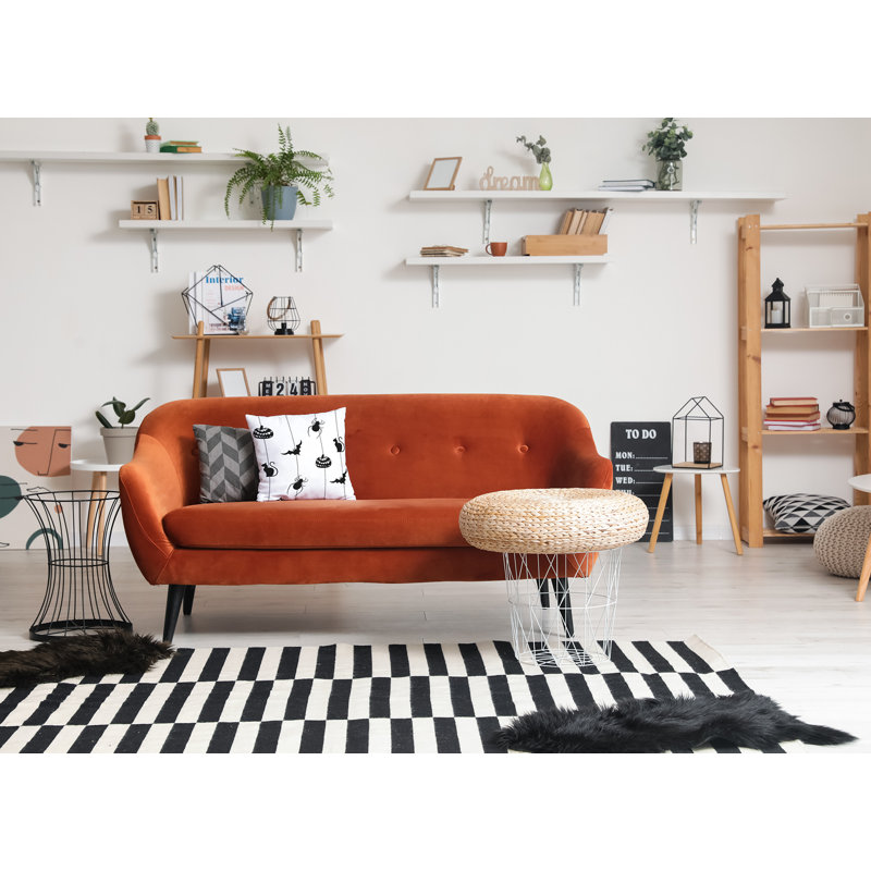 Coussin Halloween, H 16 po x l 16 po, Carré, Blanc