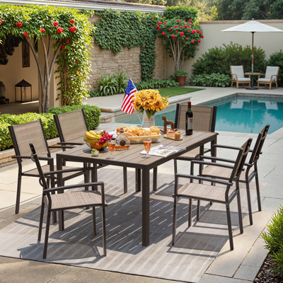 Ensemble de salle à manger rectangulaire pour 6 personnes 59,06 po Theanna