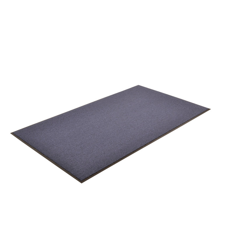 Tapis de porte d’intérieur anti-dérapant Mesirow, Rectangle 4 pi x 8 pi, Bleu