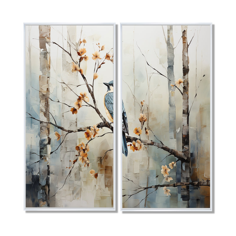 Emert - Art mural sur toile traditionnel, 40" H x 40" W, Framed Print without Mat, White