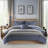 Marsden Blue/Gray Microfiber Striped Comforter Set with Bed Sheets-716129066