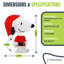Présentoir lumineux Snoopy Santa