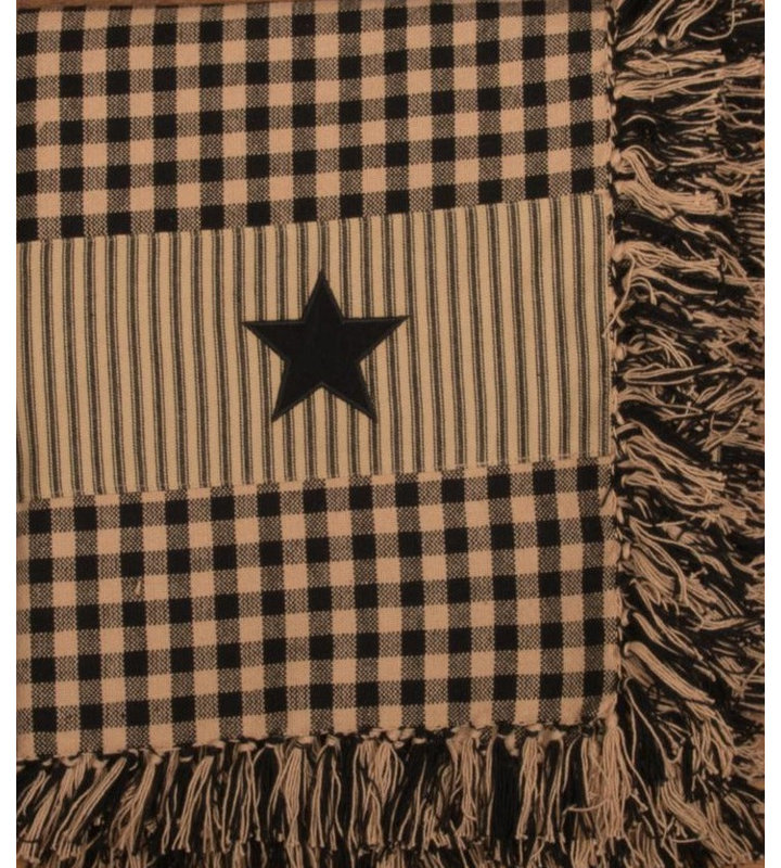 Heritage House Black Cotton King Throw Blanket