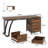 Syasia 59'' Computer Desk with 3 Drawers-754198670
