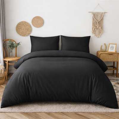 Microfiber Solid Colour Duvet Cover Set