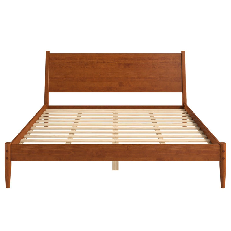 Structure de lit très grand Mid-Century en bois massif | Dash de mobilier, King