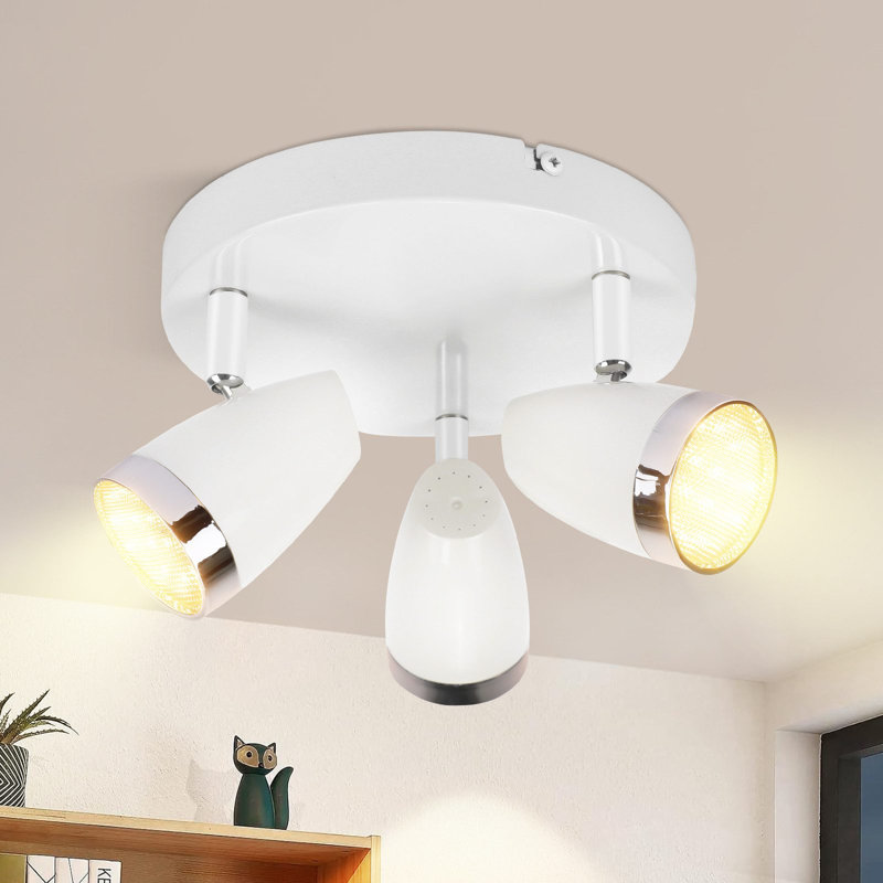 LED ceiling spotlight 3 flame modern 4W warm white 3000K, White