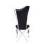 Ensemble de 2 chaises d'appoint en tissu cyren noir et acier inoxydable