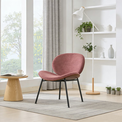 Chaise longue en cuir noir Mid-Century