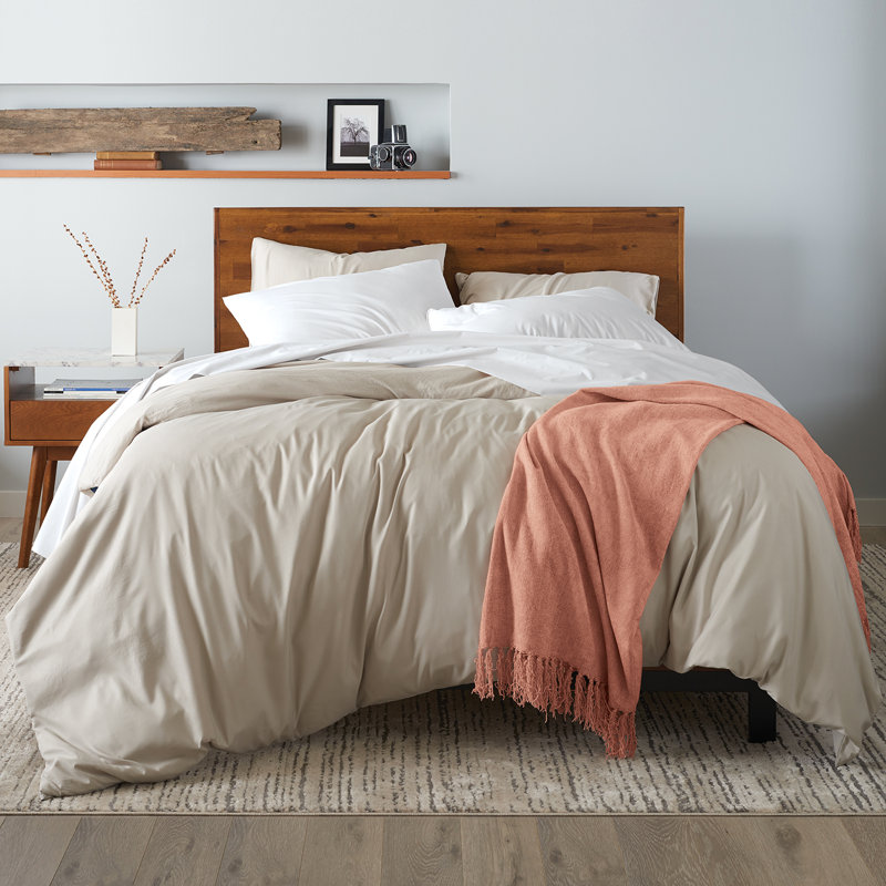 Jeté en viscose et chenille, Beige