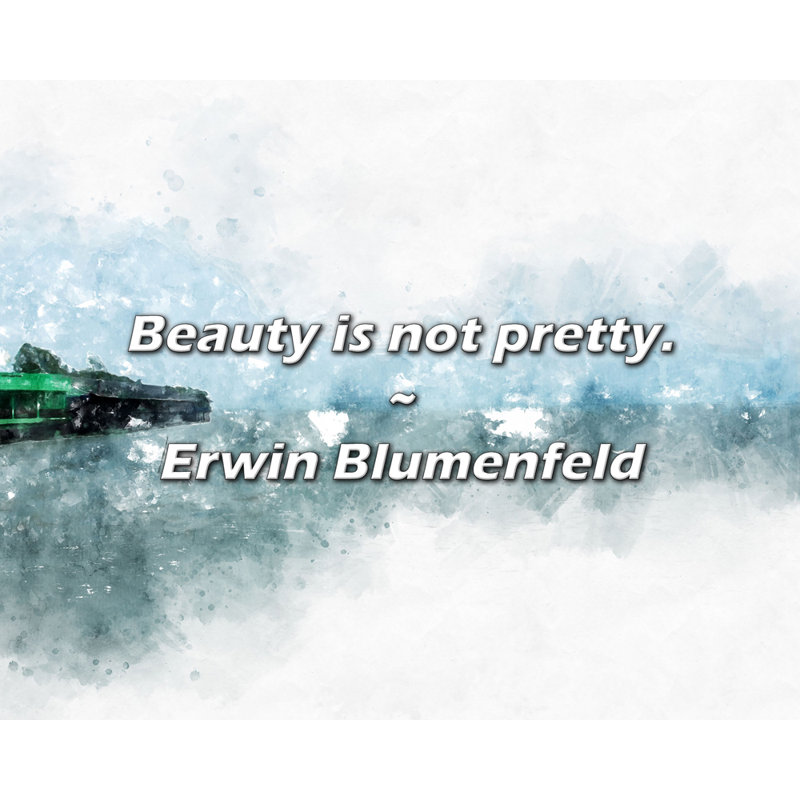 Erwin Blumefeld Citation: La beauté n'est pas belle., H 26 po x l 32 po