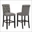 Tabouret de bar en bois massif Leviton, ensemble de 2