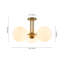 Broadus 3-Light 51cm Gold Globe Ceiling Light Frosted Glass Bubble Semi-Flush Mount