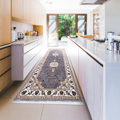 Tapis ivoire et mauve luxueux et complexe Walton Select