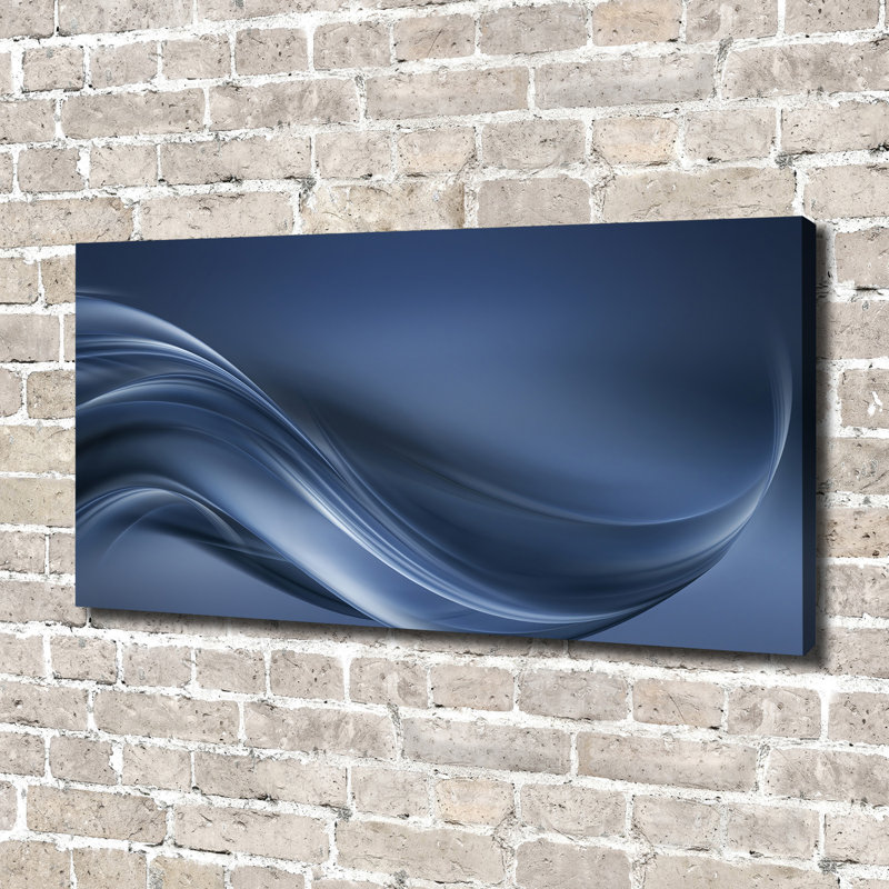 Grey Wave - Wrapped Canvas Print, 70cm H x 140cm W