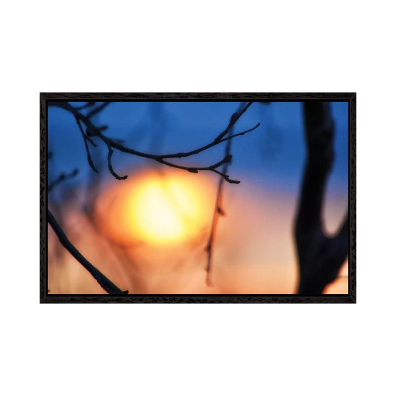 Abstract Sunset 1 Piece Wall Art on Canvas, 101.6 cm H x 66.04 cm W, Black Framed