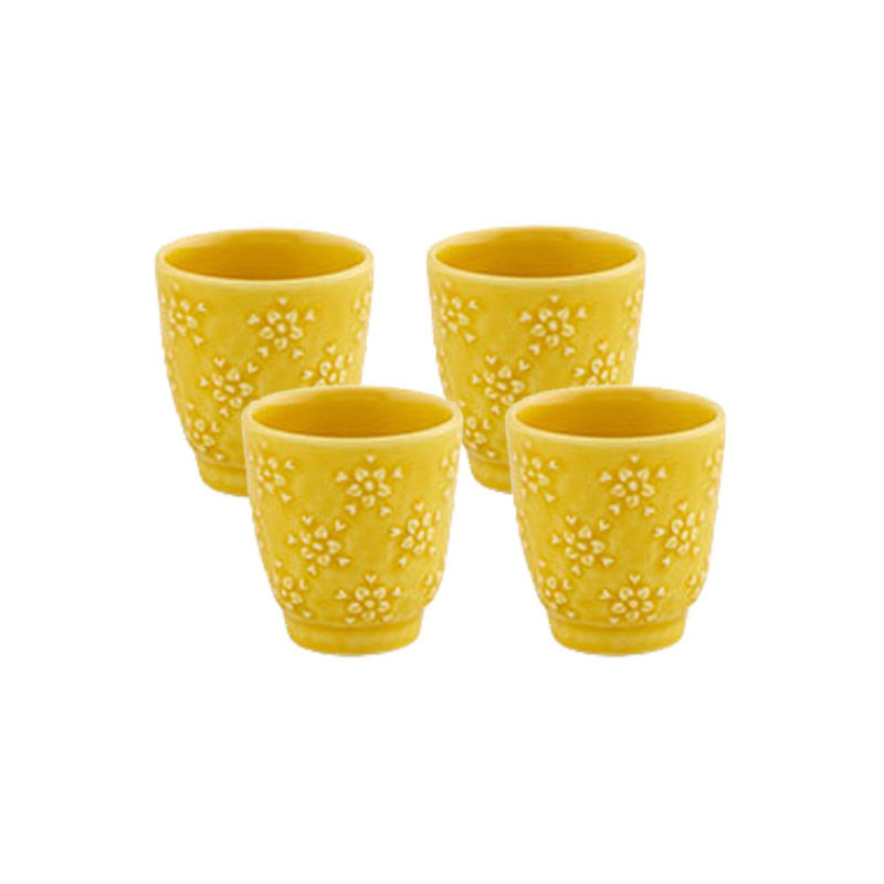Tasse à café Flora, Jaune