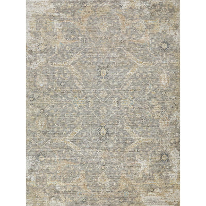 Artisan Handmade Wool/Nylon In Camel Area Rug, Rectangle 6' x 9'