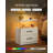 22'' Height Modern LED Nightstand with Charging Station-556002115-537477449