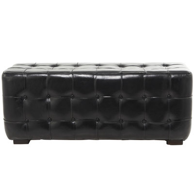 Leather Tufted Upholstered Bench