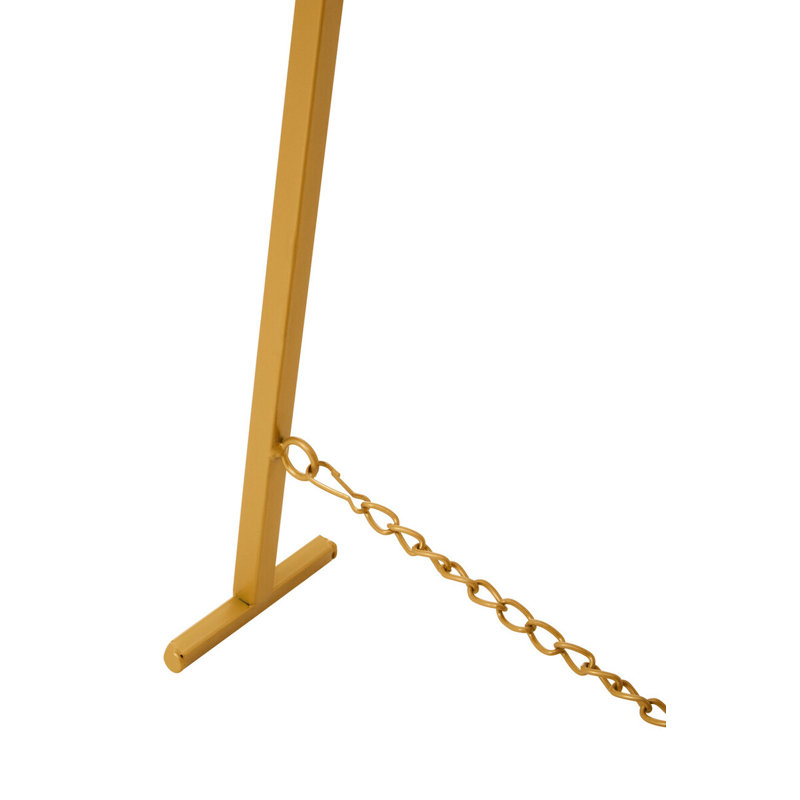 Alawna Metal Arch Floor Mirror, Gold