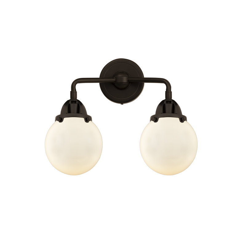 Shauna 2 - Light Vanity Light, Matte White, Incandescent, Oil Rubbed Bronze