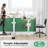Modern 2 - Piece Home Office Desk and Chair Set - Electric Desk with Adjustable Height Faux Leather Chair-1585994100