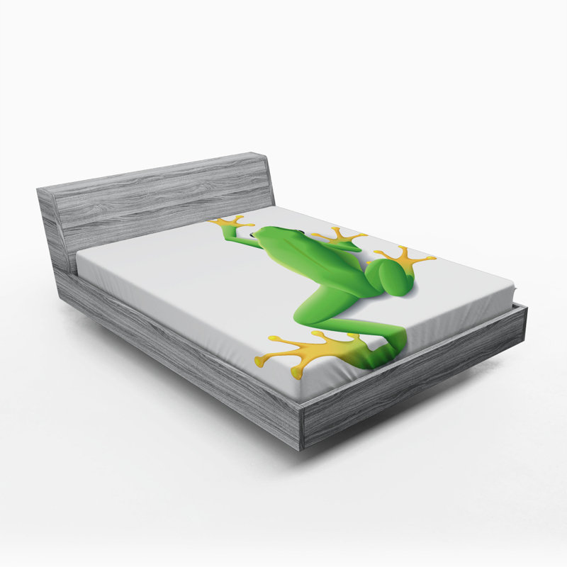 Microfiber Fitted Sheet, Full Fitted Sheet, Theme Frog 2