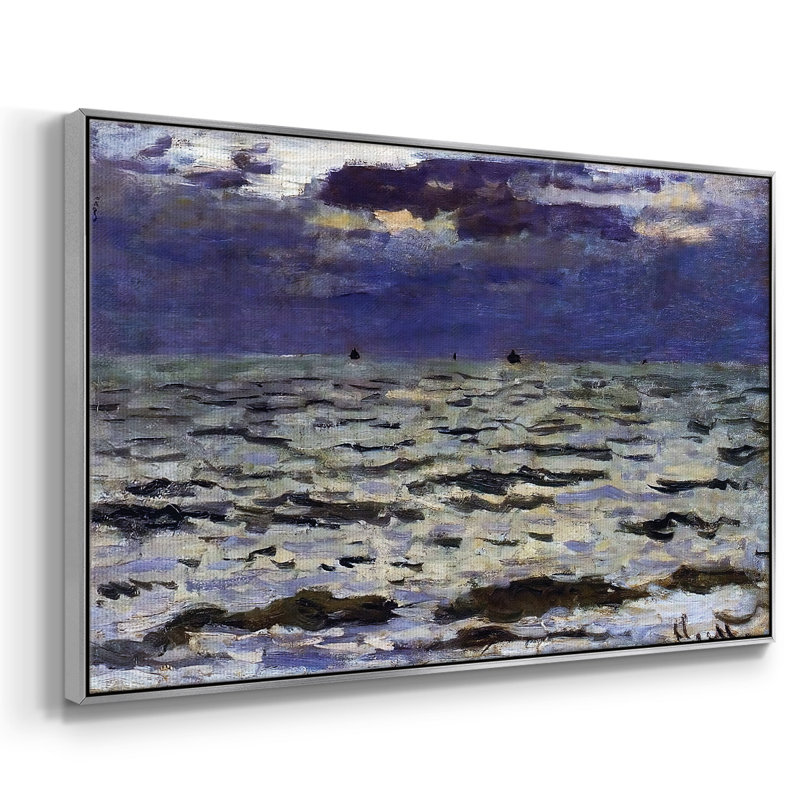 " Seascape, 1866 ", 25" H x 37" W x 2" D, Silver