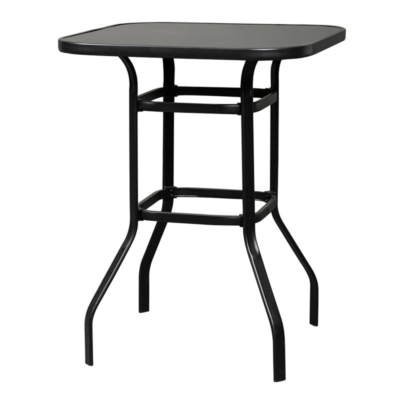 Haydn Square Outdoor Bar Table , 31.5'' in. W 31.5'' in. D, Black