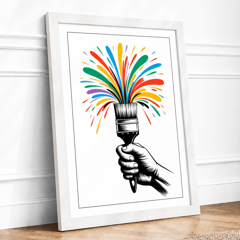 Creative Burst Modern - Framed Print, A3 - 42.0 x 29.7 cm, White