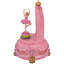 Décoration de ballerine musicale pour enfants 5,5 "rose