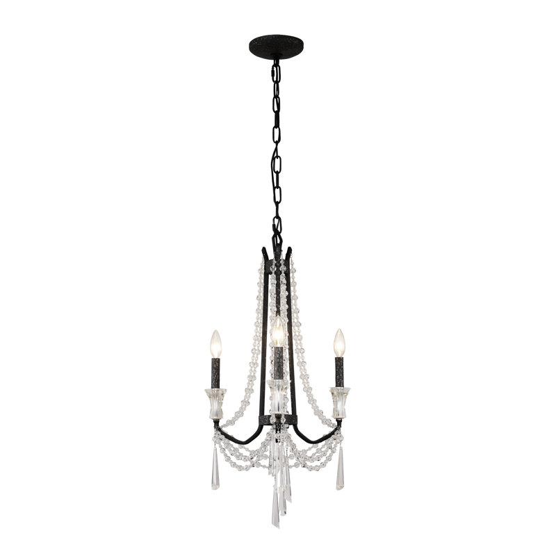 Barcelona Crystal Chandelier, Silver, 3