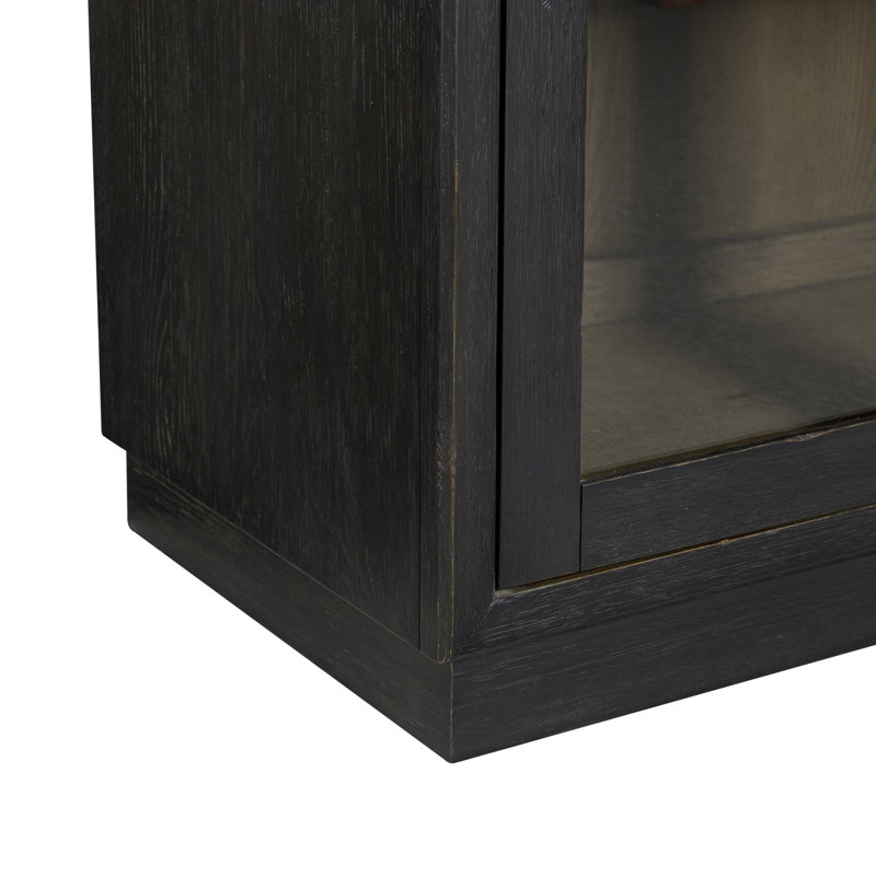 Delanay Sonja Accent Cabinet w/ Wood Framed Doors, 36" H x 31" W x 18" D