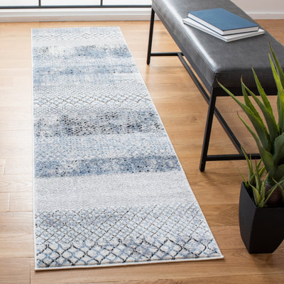 Tapis gris / bleu clair Adames